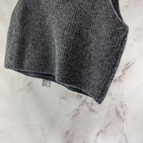 Everlane Tank Top Women Gray Cozy Stretch Cami Sweater Crop Wool Yak - Picture 7 of 10